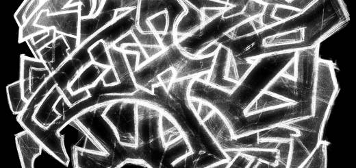 Undone Black and White Graffiti Sketch
