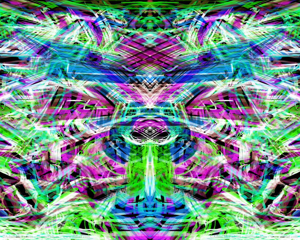 Neon Tribal Graffiti Abstract ArtWork Dark